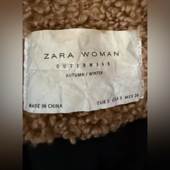 Zara teddy bear boucle coat - size small - Picture 3 of 5